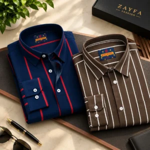 2 Pcs Combo Premium Full Sleeve Cotton Shirt