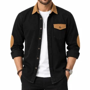 Men’s Premium Wash Contrast Denim Shirt